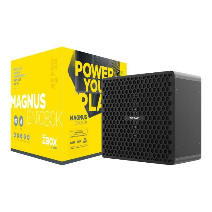 ZOTAC ZBOX E Series MAGNUS EN1080K Barebone mini ordinateur de bureau 1 x Core i7 7700 - 3.6 GHz GF GTX 1080 GigE LAN sans fil:…