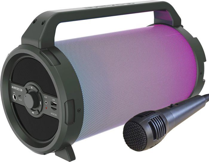 Enceinte Party Bar Bazooka BPB24-DS-G2 - Double Face Avec Lumières LED RGB - Puissance Sonore Pour Bateau Et Fête