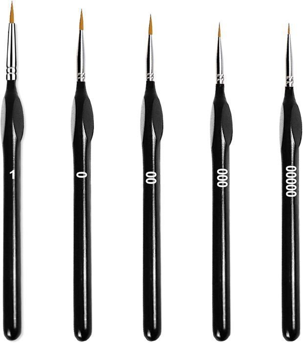 Iwontalersy 10 Pièces Pinceaux Peinture,Pinceaux Peinture Acrylique,Nylon Pinceau Artiste Plume Lisse,pour Artistes,Adultes Et Enfants,Bleu