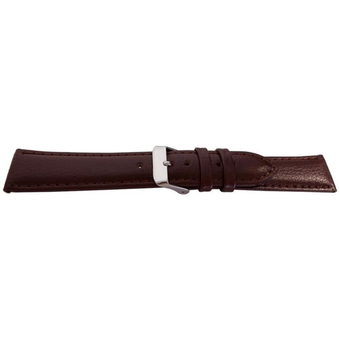 Bracelet en cuir brun 20mm pour montre - Grain lisse et confort quotidien