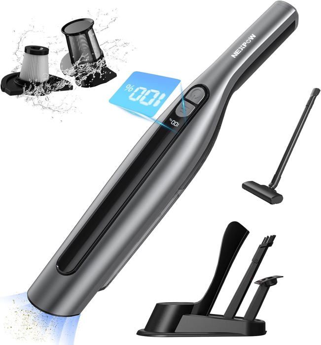 Aspirateur Brushless Batterie 2000mAh Aspirateur Voiture Sans Fil Ponoseu 18000PA - Brushless, 3 Batteries, Lumière LED Nettoyage Auto Maison Animaux Aspirateur Brushless Batterie 2000mAh Aspirateur Voiture Sans Fil Ponoseu 18000PA - Brushless, 3 Batteries, Lumière LED Nettoyage Auto Maison Animaux