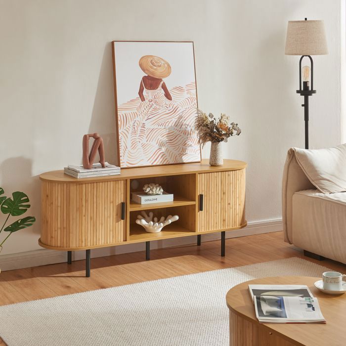 Meuble TV Tvedestrand 140 x 40 x 55 cm naturel