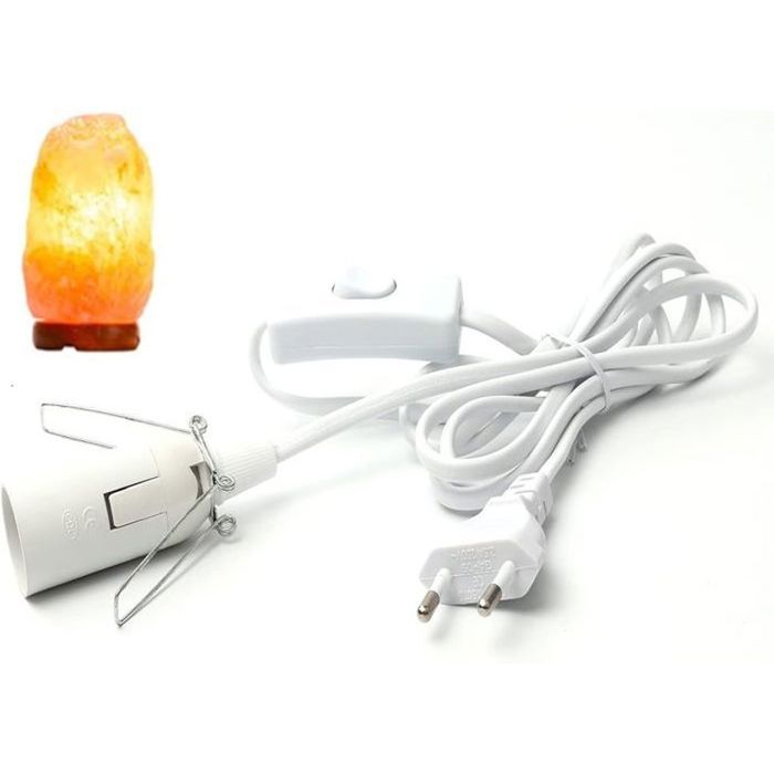 Es E27 Blanc GB Prise Culot D'Ampoule Variateur en Ligne Interrupteur