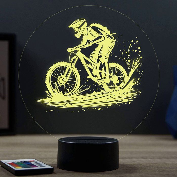 Lampe 3D Sport VTT vététiste – LED – Idée Cadeau – Fabriquée en France