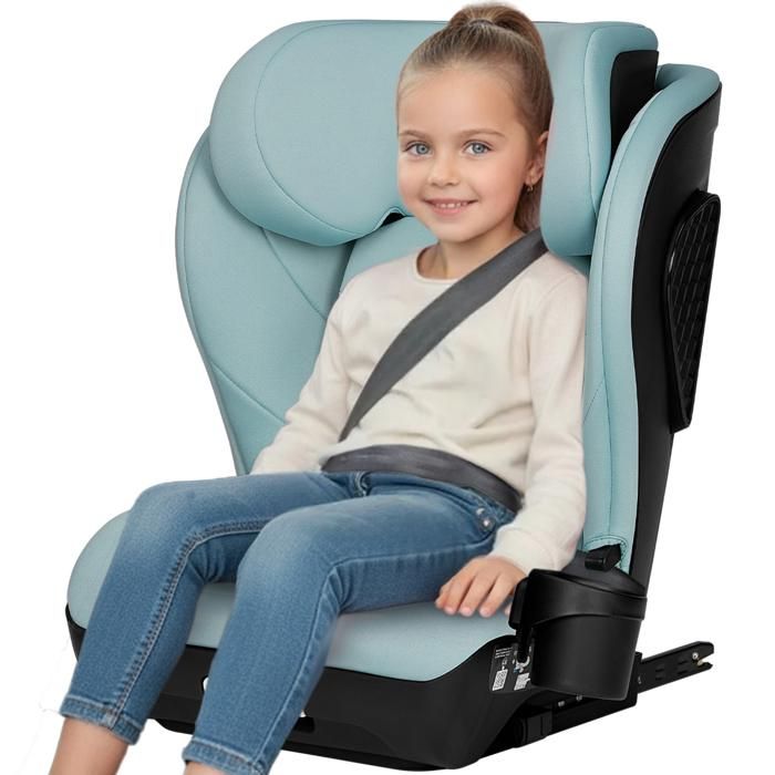 Siège-auto 100-150cm LIONELO Neal i-Size - ISOFIX - Porte-gobelet - Assise large - Inclinable - Groupe 2/3 - Turqoise