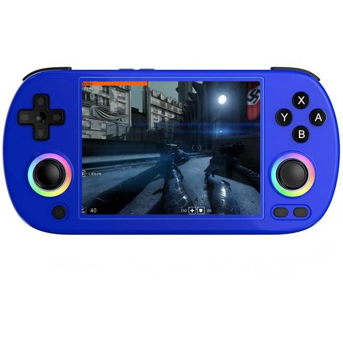 Générique XF43 Portable Game Console, 64GB 1.5w Games Open Source Linux System 30 Emulators Portable Console, 4.3 Inch IPS Screen,3000mAh Battery
