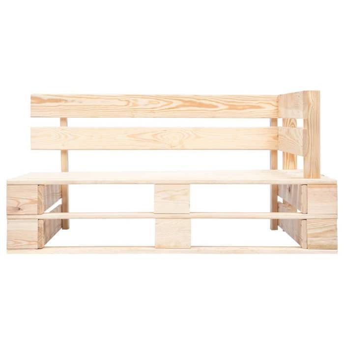 Banc Palette De Jardin VidaXL Gris - Banquette Bois Extérieur Terrasse Balcon Patio - Style Rustique