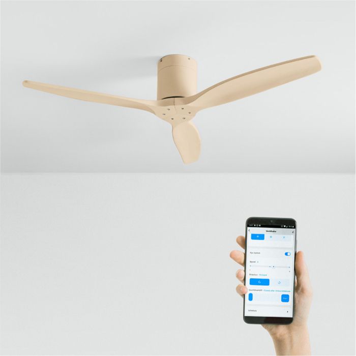 Ventilateur de plafond - Create - Sans lumière - Sable - Ø132cm - 40W - 6 vitesses