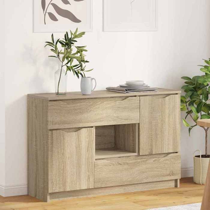 Moderne Buffet bahut - Commode/Buffet salon contemporain - Chêne Sonoma 100 x 30 x 656 Bois dingénierie@FR(238549）