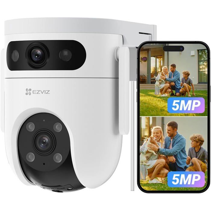 Caméra de Surveillance EZVIZ H9C 3K Double Objectif 360° Wifi Extérieure