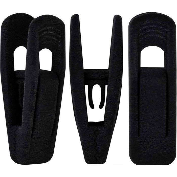 Pinces à cintres en velours noir (20 pièces) pinces antidérapantes en velours pour cintres de costumes pantalons et jupes