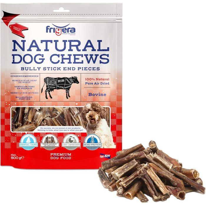 Friandise pour chien - Frigera Morceaux de nerf de bœuf 500 g - Naturelle - Riche en protéines - Sans gluten ni additifs Friandise pour chien - Frigera Morceaux de nerf de bœuf 500 g - Naturelle - Riche en protéines - Sans gluten ni additifs