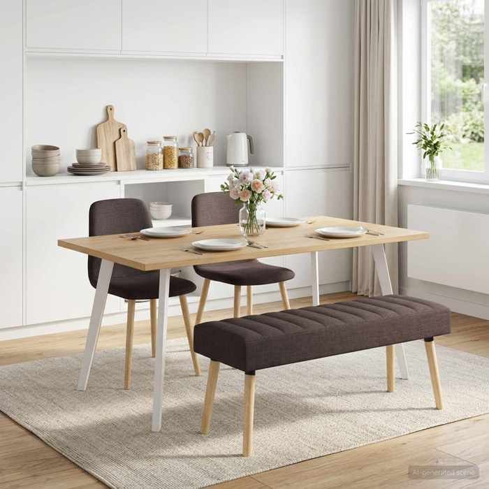 Meuble de couloir - Banc capitonné canal - Marron foncé - 110x40x46 cm Tissu - design élégant - pour maison(81737）