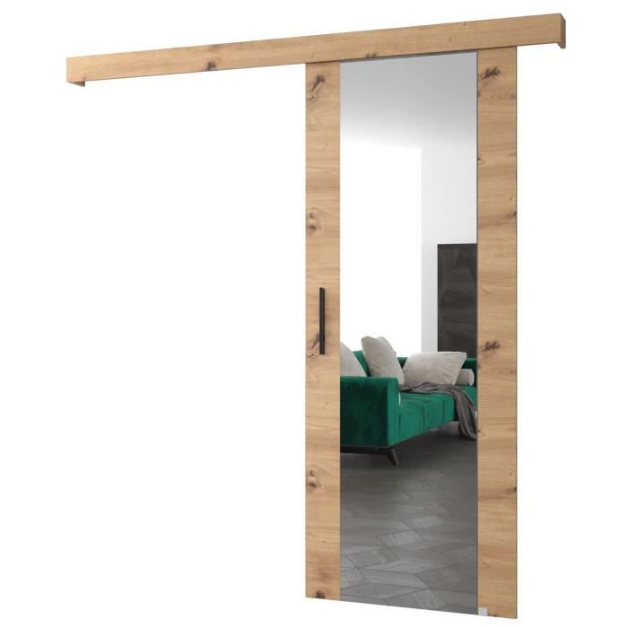 Porte coulissante - ABIKSMEBLE - Salwador 2 - 90 x 204 - Cache rail et ...
