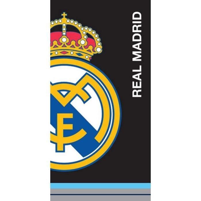 Linge de maison - Serviette de plage microfibre - 70 x 140 cm - Real Madrid - RM182077-R Noir