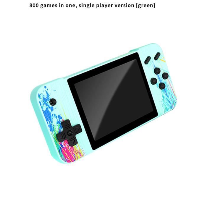 Portable 8 Bit Mini Computer Vert unique-Console de jeu rétro portable 8 bits, 800 en 1, 3.5 pouces ...