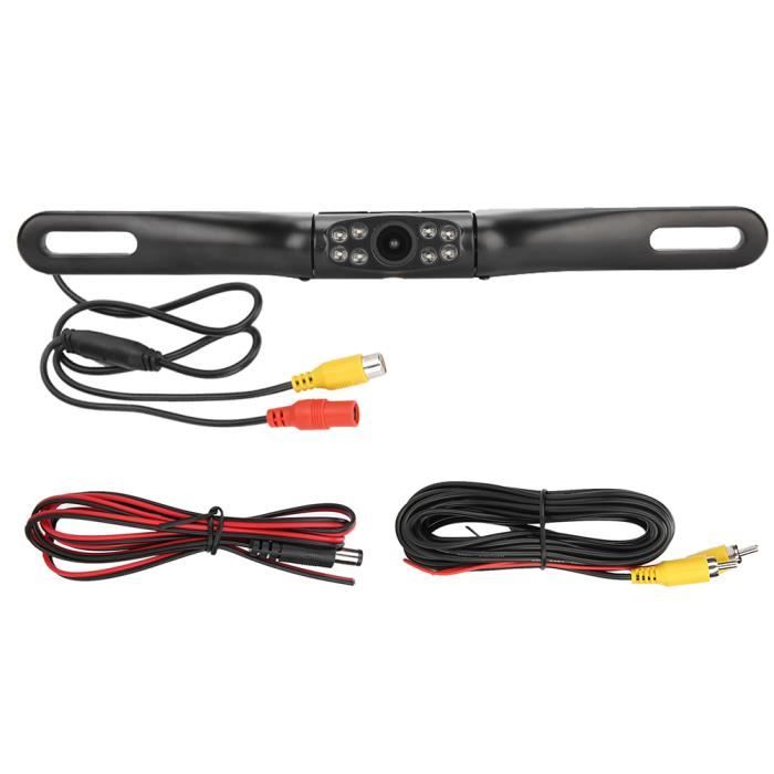 Caméra De Recul 3 En 1 Avec Support Plaque Immatriculation Européenne + 2 Capteurs Stationnement - Indicateur Distance LED, 170° Grand Angle, IP67