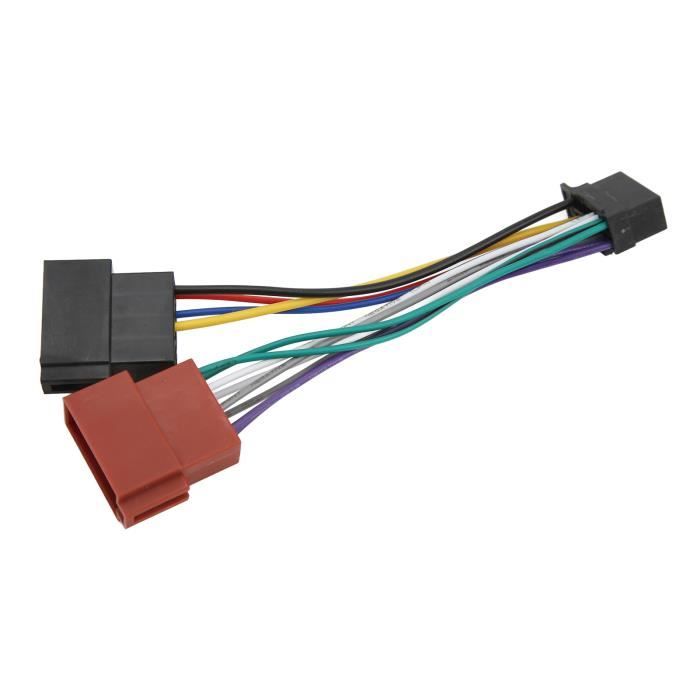 Akozon adaptateur de faisceau radio Adaptateur de harnais radio stéréo Remplacement du connecteur de faisceau de câbles ISO pour