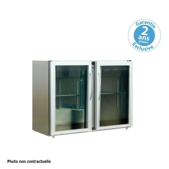 Unifrigor - Arrière-bar Inox - Série LEDS - Groupe logé - 3 moyennes portes vitrées - 617 litres - U73MVI main image 1