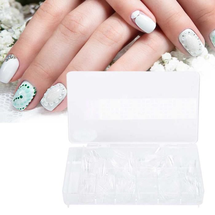 500pcs Gel Uv Faux Nail Art Conseils Outil Avec Boite Professionnel Bricolage Acrylique Couleur Transparente Jia Cdiscount Au Quotidien