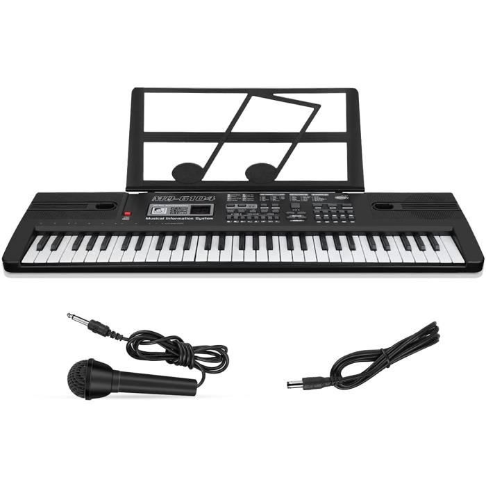 Clavier Piano 61 Touches Clavier Portable Keyboard Numérique avec Support  de Partition et Microphone Ensemble de Clavier Électr[326] - Cdiscount  Instruments de musique