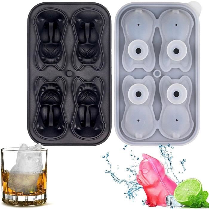 Moule à Glaçons En Silicone Amusant PTaizjjz - Lot De 2 Bacs à Glaçons Fun 8 Cavités Pour Cocktails, Whisky, Fêtes Et Anniversaires