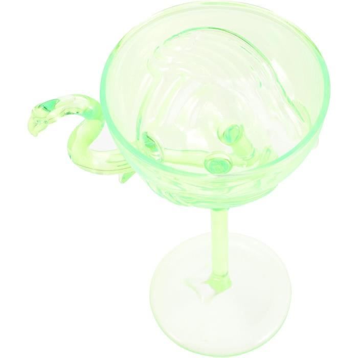 Verre à Martini Vintage - Pied Vert En Verre - État Correct