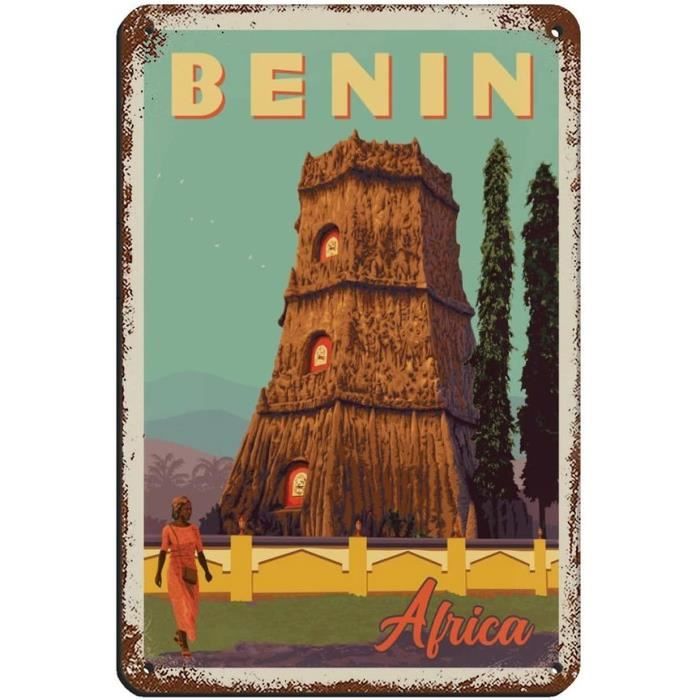 Plaque étain Décorative Plaque Métal Rétro Vintage 30,5x20,3cm