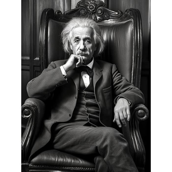 DESHVA Poster Rétro Sur Toile Physicist – Albert Einstein – Décoration De Chambre à Coucher, Bureau, Chambre, Cadeau Sans Cadre, 30 X 45 Cm