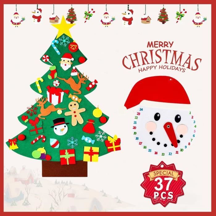 Sapin De Noël En Feutre Pour Enfants Avec 50 Ornements De 1 M à Faire