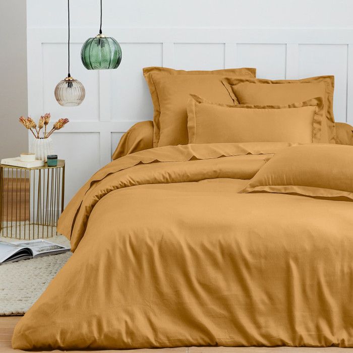 Housse de couette 240 x 220 cm Prémium pour lit 2 places - Prémium Miel