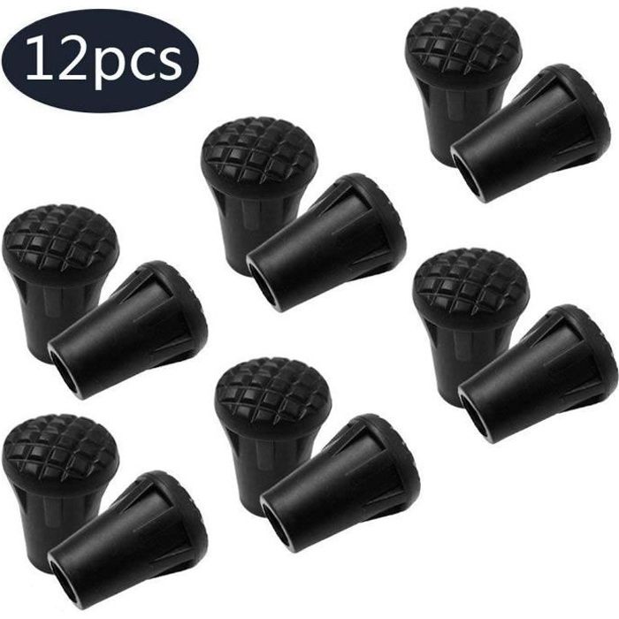 2 pi/èces // 1 paire Randonn/ée - pour lasphalte et pierre Trekking Embouts de rechange pour b/âtons de marche Nordique Nordic Walking