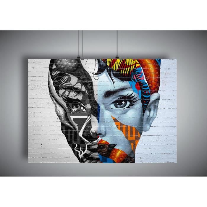 Poster Banksy Style Street Art Women Face Wall Art A3 42x29 7cm Achat Vente Affiche Poster Poster Banksy Style Street Cdiscount
