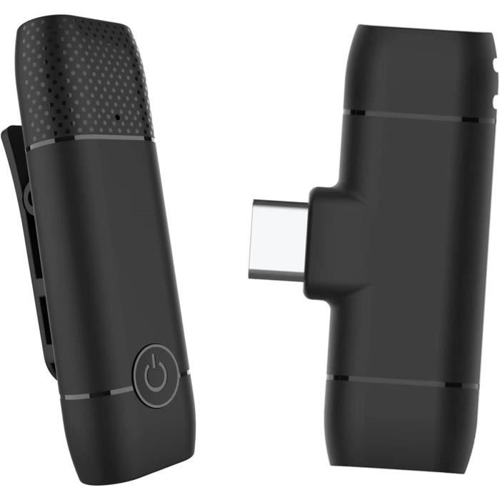 JAKNE-Micro Cravate Sans Fil Microphone Smartphone Sans Fil Mini Microphone Lavalier pour iPhone