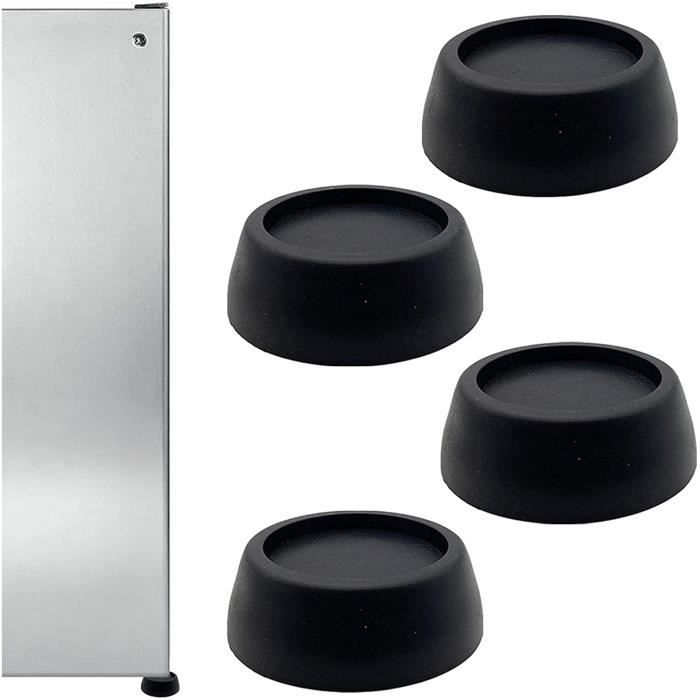 4 Coussinets Anti-Vibration Mohito Pour Lave-Linge/Sèche-Linge - Caoutchouc Antidérapant, Noir