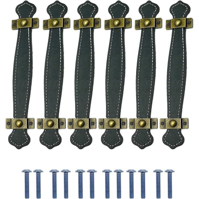 Lot De 2 Poignées Valise En Cuir Rétro - Poignée De Rechange Confortable Pour Bagages - 13 Cm - 9