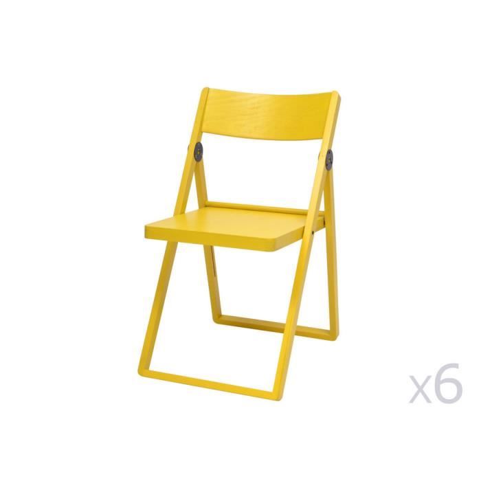 Chaises Pliantes Jaune Fold Lot De 6 Achat Vente Chaise Jaune Cdiscount