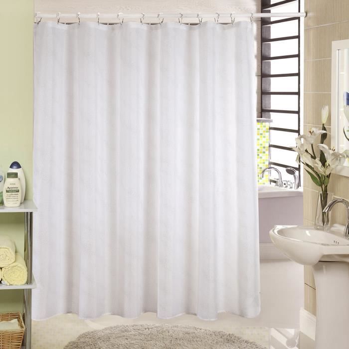 Rideau de douche paillette blanc Cdiscount Maison