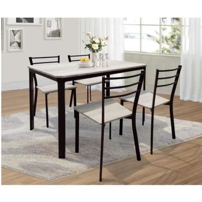 Table De Cuisine Et Salle A Manger 4 Chaises Leeds Achat
