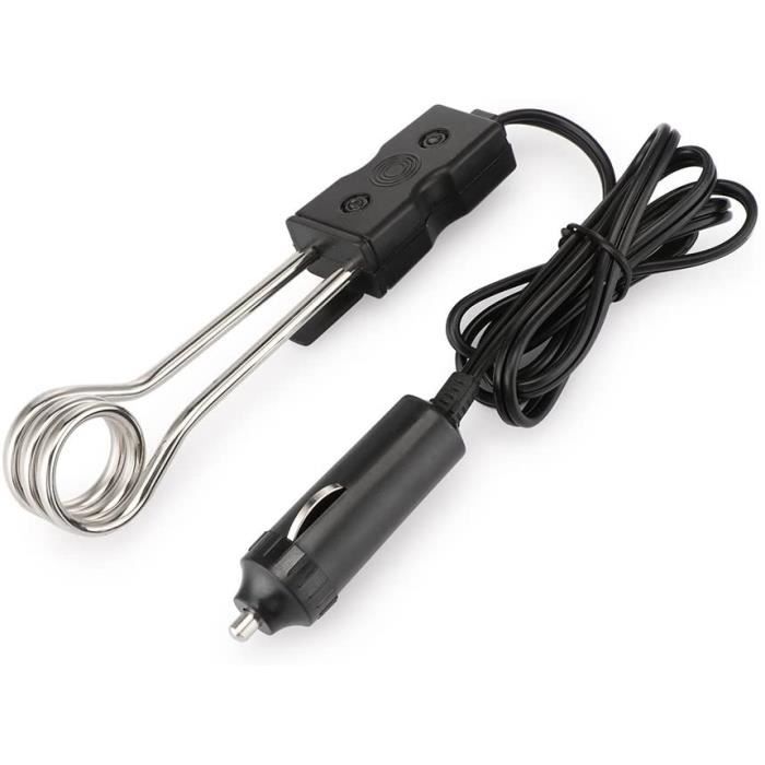 GLOGLOW 12V 24V Mini Portable Électrique Voiture Chauffe-Eau Dimmersion Voyage Camping Pique-Nique Bouilli Eau Outil Costume pour Différentes Occasions 12V 