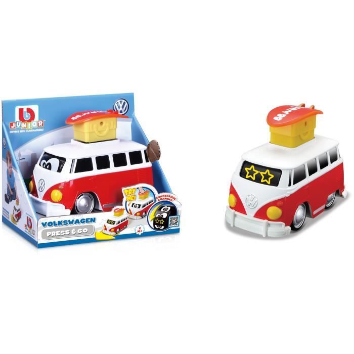 Voiture miniature Volkswagen Van Samba et Surf - BB Junior - Rouge et bleu