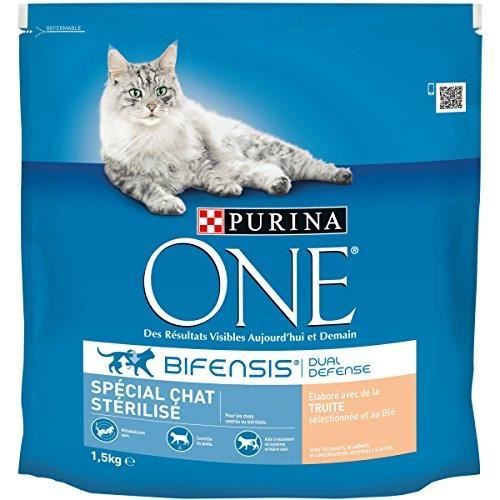 Comparer les prix de Croquettes pour Chat Adulte - PURINA - Purina One Spécial Chat Stérilisé - 1,5 kg - Truite - Blé