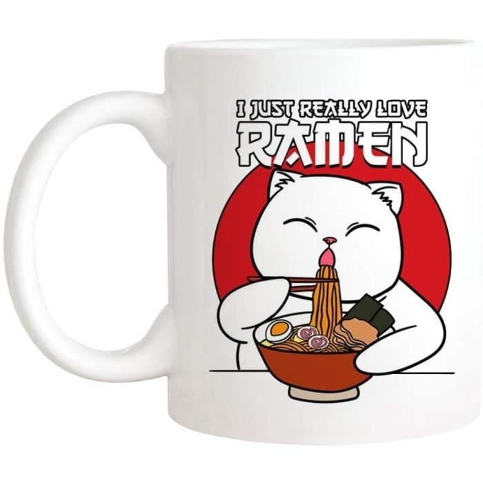 J Aime Vraiment La Tasse De Ramen Tasse Drole De Chaton Pour Les Amoureux De Ramen Et Les Proprietaires De Chat 330ml 1213 Cdiscount Puericulture Eveil Bebe