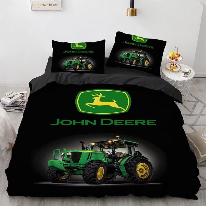 Housse de Couette Tracteur - Marque - Modèle - Fermeture Éclair - Taie