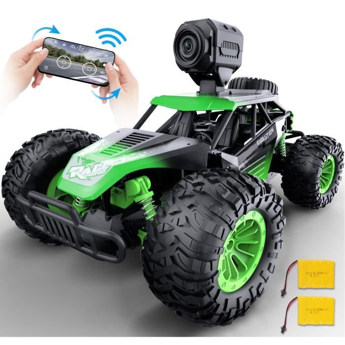 Voiture télécommandée avec caméra, 1:14 voiture RC haute vitesse Monster  Racing Buggy, véhicule tout-terrain jouets(Vert)) - Cdiscount Jeux - Jouets