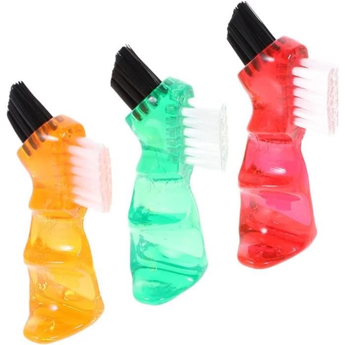 Lot De 3 Brosses Souples Pour Nettoyer Prothèses Dentaires Et Appareils - Couleurs Assorties, Plastique