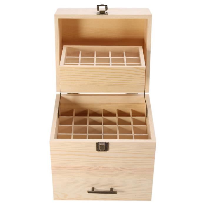 Fydun Bote de rangement d'huile essentielle 59Slots Essential Storage Box  Bote  huile en bois Organisateur Conteneur - Cdiscount Maison