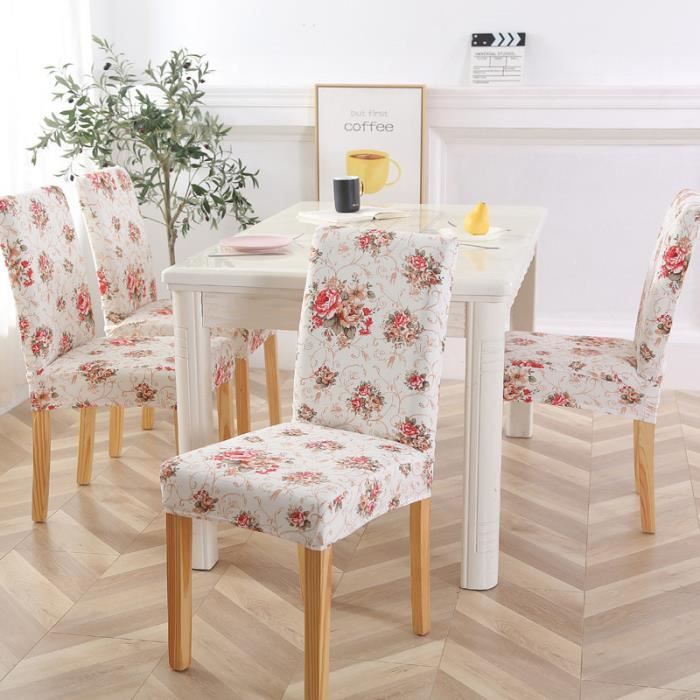 Housse De Chaise En Velours élastique – Lot De 4, Couleur Camel, Lavable, Universelle