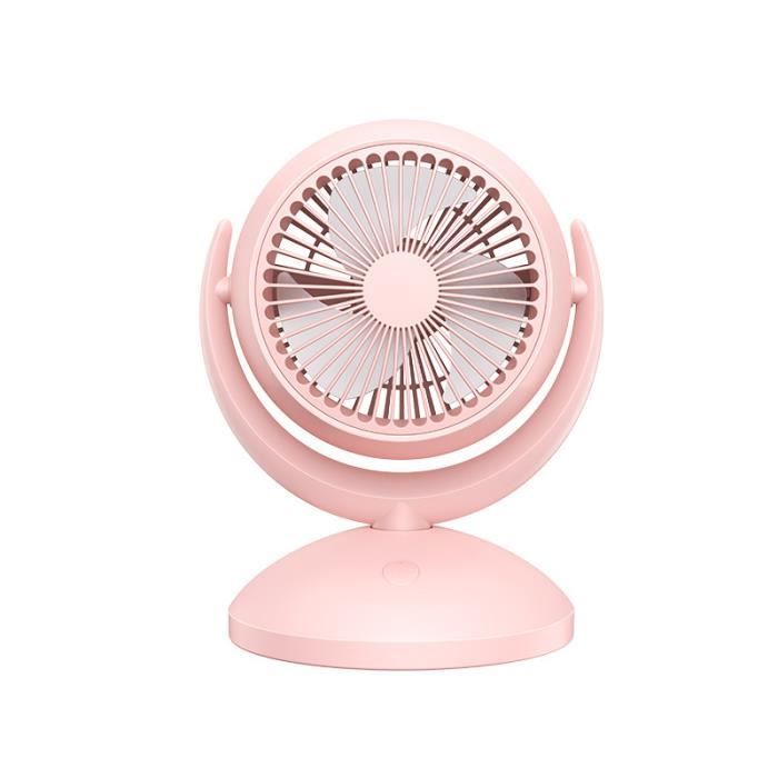 Ventilateur USB 2 En 1 5000mAh Yoassi - Silencieux, Rechargeable, Rotation 360° & Oscillation Pour Bureau Et Camping