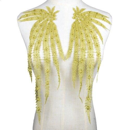 2 pcs blanc ivoire corsage en dentelle appliques patchs de - France 2 pcs blanc ivoire corsage en dentelle appliques patchs de - France